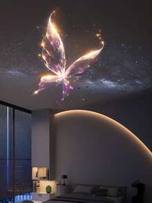 1 Set Mini USB Ocean Projection Lamp, LED Butterfly Projection Light, Including Whale/Jellyfish, Starfish, Butterfly Patterns, Starry Sky Projection Lamp, 360° Adjustable LED Ceiling Decor Light, Suitable For Baby Room Night Light, Home Atmosphere Lighting, Room Decor, Wall Decor, Gift - Multicolor - View 6