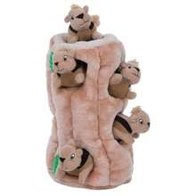 QILP Hide-A-Squirrel Dog Toy Interactive 2-In-1 Pl Puzzle With 6 Squeaky Re Squirrels X-Large - Sóc - Xem 1