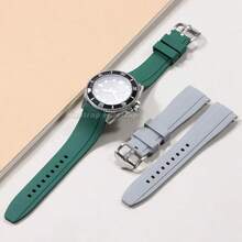 20mm Curved End Silicone Watch Band, High Quality Rubber Strap Omega Moonswatch, Smartwatches, Waterproof Wristband For Sports Watches - 20mm - View 6