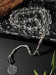 1 chiếc vòng tay chuỗi hạt cầu nguyện Hồi giáo đơn sợi 33 hạt dành cho nam, thiết kế tối giản, có tua rua. - Nhiều màu - Xem 1