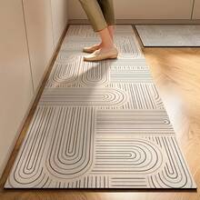 1pc Non-Slip Kitchen Carpet, Diatomite Long Mat, Absorbent Floor Mat, Entrance Doormat, Long Rug, Home Decoration - E - View 2