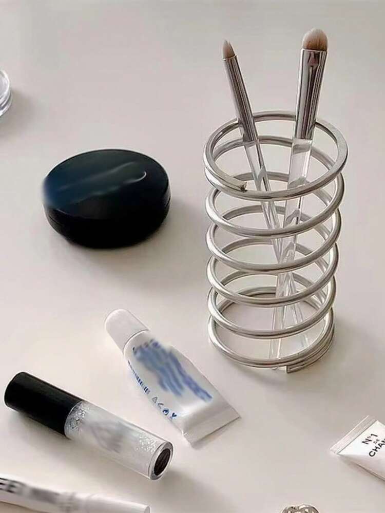 Giá đựng bàn chải đánh răng bằng thép không gỉ, phụ kiện nhà tắm bằng kim loại, giá đựng kem đánh răng và cọ trang điểm, đồ trang trí nhà cửa. - Bạc - Xem 7