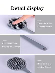 1 Bàn chải chà lưng bằng silicon, cán dài, hai mặt, dùng để tẩy tế bào chết và massage, tạo nhiều bọt, dùng được cho cả nam và nữ. - Nhiều màu - Xem 5