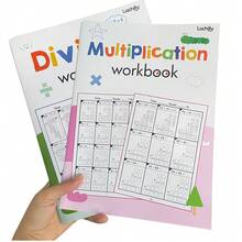 Lachilly 2-Digit Multiplication & Division Practice Workbook, Suitable For Children Learning, Educational Math Activity Book, Math Learning Teaching Tool For Elementary School Students - Multicolor - View 2