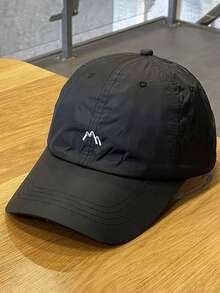 1 pieza Gorra de béisbol con letra bordada, resistente al viento, protección UV, diseño 3D, plegable, versátil de moda, estilo elegante, suave y cómoda, transpirable, multifuncional, favorecedora, adecuada para la playa, exteriores, viajes, senderismo, ciclismo, citas y diversas ocasiones - A - Ver 9