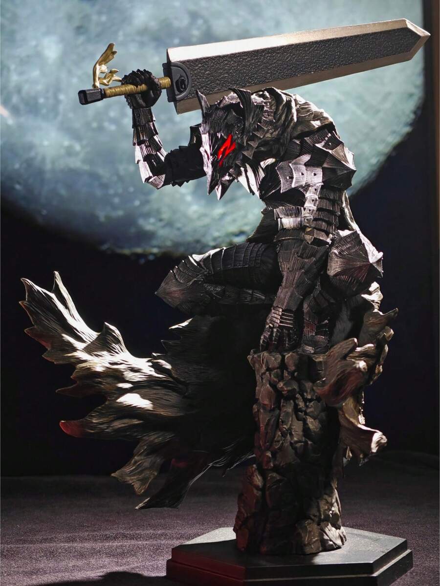 動漫模型人偶 25CM 高 狂戰士個性化雕像裝飾品 狂戰士鎧甲動漫模型 劍風之谷 Guts 人偶模型 男孩玩具娃娃雕像模型 黑劍士雕像模型 動漫周邊人偶 可動人偶模型 模型裝飾品 收藏模型 - 彩色 - 查看 1
