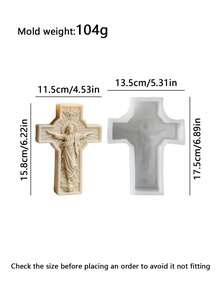 Moldes de vela de silicona con diseños de cruz cristiana de Jesús en diferentes estilos, adecuados para la iglesia, la decoración del hogar y regalos religiosos, Pascua, Navidad, bodas - A - Ver 10