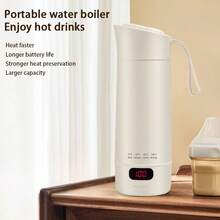 Ấm đun nước điện cầm tay thông minh 400ML 300W đun nhanh, hiển thị nhiệt độ, đồ dùng du lịch thiết yếu - Xem 1