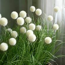 White Flower Artificial Grass Ball - Elegant Pure White Spherical Floral Bouquet, Suitable For Home Decor, Garden And Seasonal Arrangements - Fake Plastic Stems, Easy Maintenance, Indoor/Outdoor Use, Ideal - White - View 2