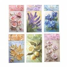 Dark Shadow Material Paper Dream Flower Letter Series Retro Embossed Decorative Stickers, Suitable For Decorating Journals, Phone Cases, Laptops, Luggage, Cups, Cards, DIY Crafts, Notebooks, Stationery, Gifts - Multicolor - View 5