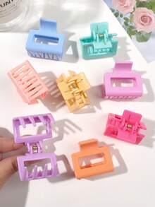 8 chiếc kẹp tóc vuông rỗng, bóng, màu Macaron, phong cách dễ thương Hàn Quốc, nữ tính, mang hơi hướng mùa xuân, phù hợp cho tiệc tùng, du lịch, dã ngoại, búi tóc, tóc mái, phụ kiện tóc tết, kỳ nghỉ hè ở bãi biển. - Nhiều màu - Xem 7
