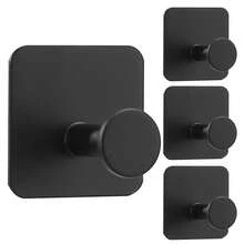 Ganchos de acero inoxidable de alta resistencia montados en la pared, ganchos impermeables para colgar abrigos, ropa, plantas, herramientas de jardinería, utensilios de cocina, ollas y sartenes, vajilla, sombreros, toallas, batas de baño, etc. Adecuado para baño y dormitorio. Ideal para decoración del hogar y almacenamiento, perfecto para la decoración de otoño y la temporada de vuelta al colegio. - Negro - Ver 11