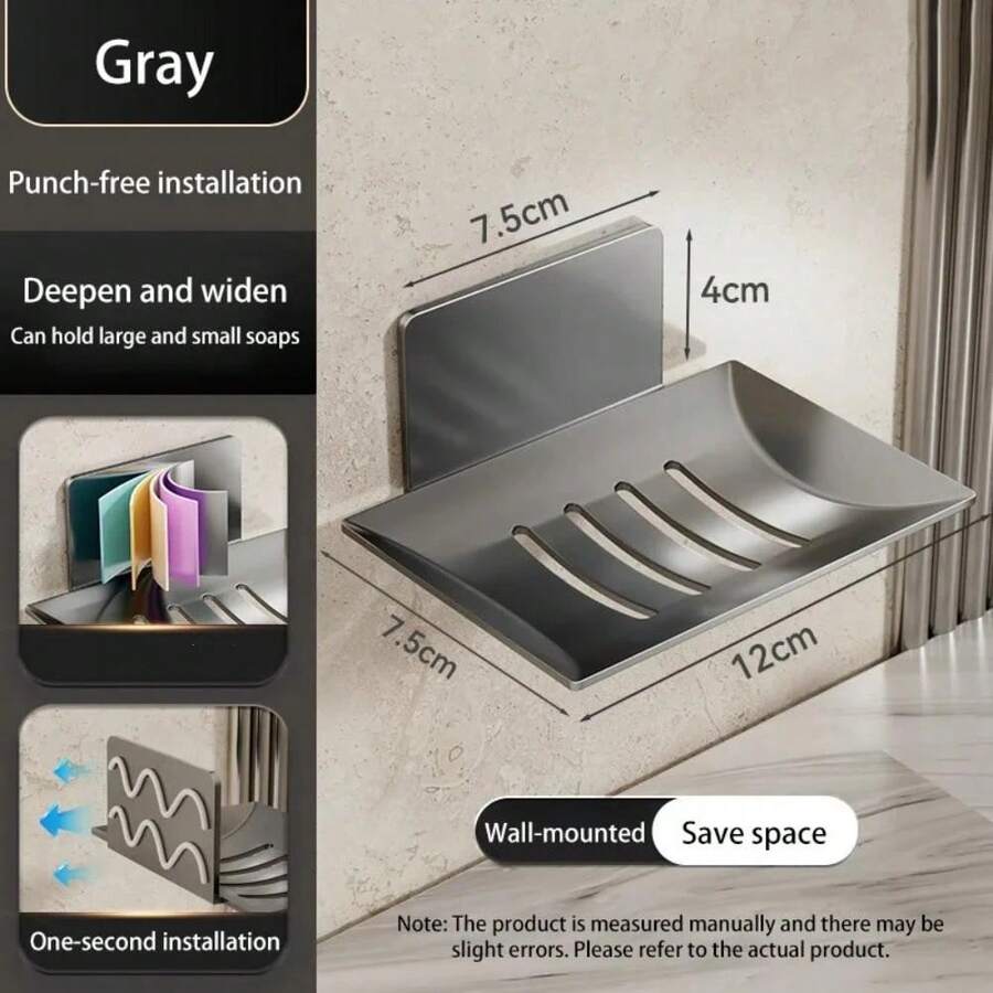Soap Dishes & Soap Racks - Gun Gray - View 1