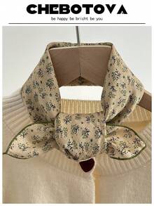 1pc Women Spring/Summer New Soft Silk Feeling Bohemian Small Square Scarf, Skin-Friendly, Versatile Floral Print Neckerchief, Headband For Dress - Multicolor - View 33