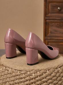 MonaNise Damen Spitzschuh Mode 7cm Plateau High Heel Schuhe, vielseitig für Partys, Lässig und formelle Anlässe - Pink - Übersicht 7