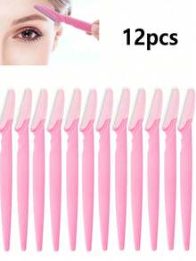 Set Pisau Cukur Alis Multifungsi 12/5/1 buah, Alat Cukur Alis Wanita, Pemangkas Alis Wajah, Pisau Cukur Genggam Portabel untuk Wanita, Alat Kecantikan Pembentuk Alis, Alat Pengelupasan Kulit Wajah dan Pemangkasan Alis Presisi, Alat Cukur Pengelupasan Kulit Serbaguna, Alat Penghapus untuk Membentuk dan Memangkas - Pisau Cukur Plastik dengan Tutup, Perawatan Kulit Lembut, Cocok untuk Alis, Tubuh, Wajah - MultiWarna - View 7