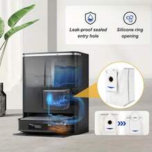 适用于S Deebot X2 Omni/X2/X2 PRO/DEX86/X5/X5 PRO吸尘器的超大容量替换尘袋 - 查看 6