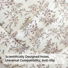 Yue Ye 1pc Baby Carriage Seat Pad With Cartoon Floral Print, Soft Comfortable Breathable Stroller Mat For Outdoor Activities And Home Use - White - View 10