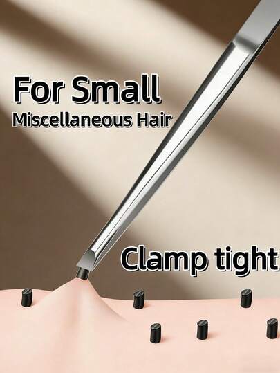 2pcs Premium Stainless Steel Eyebrow Tweezers, Hair Removal Pliers, Embedded Hair Tweezers, Angled Eyebrow Tweezers, Facial Care Tools