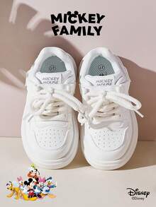 Disney 一双正版米奇儿童鞋，适合日常穿着、节日庆典、运动和户外活动。舒适、防滑、透气（男童运动鞋、男童休闲鞋、儿童运动鞋、女童运动鞋、女童休闲鞋） - 白色 - 查看 1