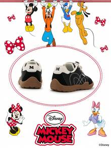 Disney Sản phẩm hợp tác chính thức với Mickey Mouse | Một đôi giày thể thao trẻ em, phù hợp cho sinh hoạt hàng ngày, lễ hội, thể thao và hoạt động ngoài trời. Giày ôm sát chân, chống trơn trượt, chống mài mòn và thoáng khí (Giày thể thao bé trai, giày ván trượt bé trai, giày thể thao trẻ em, giày thể thao bé gái, giày ván trượt bé gái) - màu đen - Xem 3