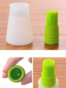 3pcs High Temperature Resistant, Silicone Oil Brush With Bottle, Kitchen Pancake Oil Brush, Barbecue Brush Without Shedding Hair - Multicolor - View 7