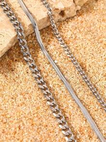 Aomogo Stainless Steel Delicate Anklet For Women Gold Color Chain Anklet  On The Leg Anklet Jewelry Women - 銀色 - 查看 5