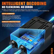 HYNBYZJ Bộ 2 đèn pha ô tô H4 H7 H11 LED không báo lỗi H9 9005 HB3 9006 HB4 độ sáng cao chip CSP 9980 dạng quạt tuabin đèn sương mù 12V - A - Xem 5