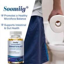 Cleansing Formula - Contains Zinc, Black Walnut, Wormwood Powder, And Blueberry Leaf Extract - Supports Intestinal Cleansing For Both Men And Women - 120 Softgels - 1 chai - Xem 5
