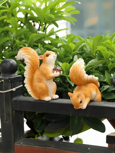 Tượng sóc trang trí sân vườn, đồ trang trí sân cỏ bằng nhựa, công tắc trang trí sân vườn, trang trí trong nhà, trang trí sân vườn, chậu hoa, ao, trang trí nhà cửa, trang trí tiệc tùng, quà tặng cho gia đình và bạn bè (không cần nguồn điện)