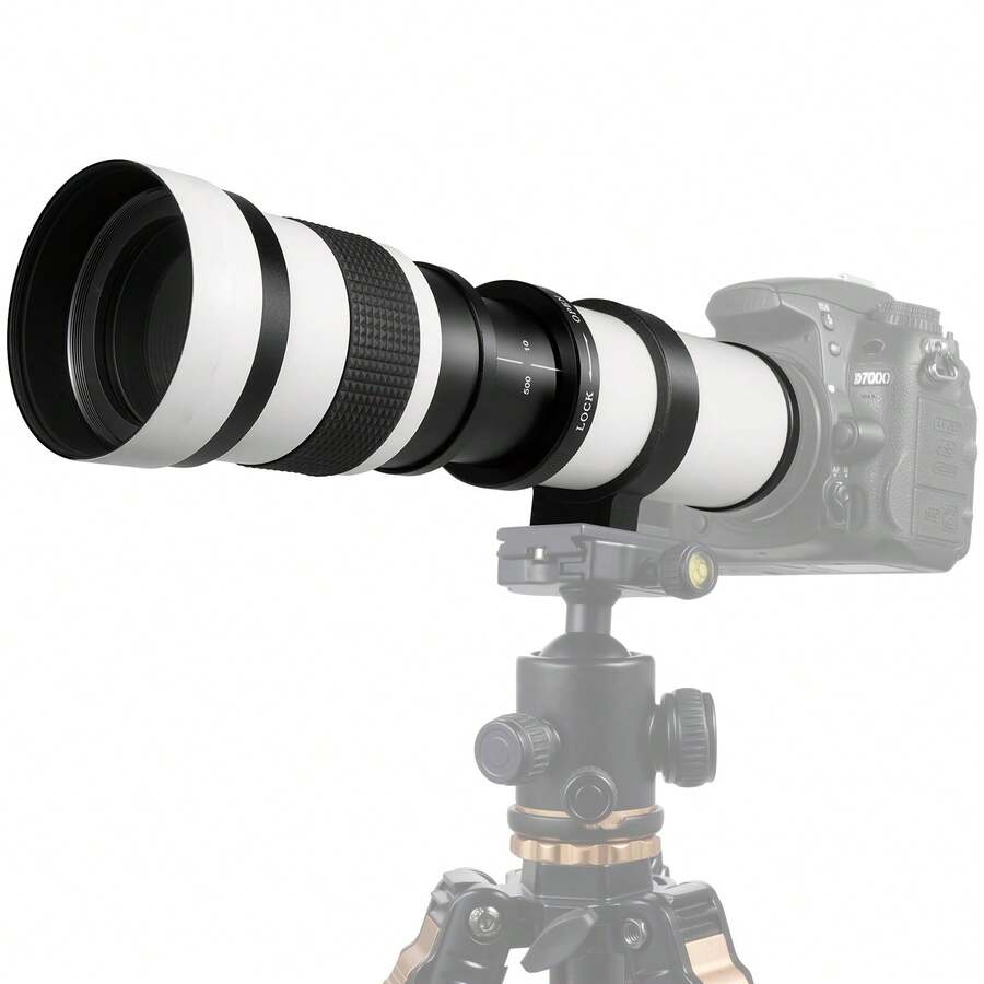 420-800mm F8.3 远摄变焦镜头（手动对焦）兼容 EOS Rebel T8I/T7I/T7/T6I/T5/T3I/T2I/Xsi/SL3/SL2/T100/90D/80D/70D/50D/5D Mark IV/6D II/7D II/1D X III II 数码单反相机 - 手动对焦