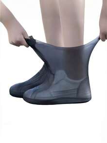 2 Buah Pelindung Sepatu Anti Air, Dapat Digunakan Kembali, dan Anti Selip, Unisex | Tahan Lama, Elastis, Mudah Dibersihkan, Pelindung Sepatu Anti Air Portabel untuk Luar Ruangan, Tahan Hujan, Salju, Anti Selip, dan Tahan Aus, Pelindung Sepatu Lateks Dewasa - kemasan isi 2 warna putih - View 6