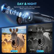 Night Vision Goggles, 5W Infrared Night Vision Binoculars | 10X Digital Zoom, 2600FT Range, 2.8" IPS Screen, USB/ Battery Dual-Use - Ideal For Hunting, Camping, Security, Surveillance, Wildlife Observation - Ideal Christmas Gift For Men, Black - 黑色 - 查看 4