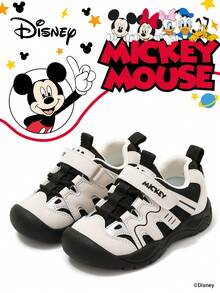 Disney 米奇官方授权联名款 | 一双儿童运动鞋，适合日常、节日、运动和户外活动穿着。穿着舒适贴合脚型，防滑、耐磨、透气。（男童运动鞋、男童板鞋、儿童运动鞋、女童运动鞋、女童板鞋） - 黑色 - 查看 1