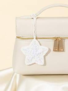 1pc Handmade Beaded Starfish Shaped Decorative Pendant, Suitable For Bags, Vacation & Ocean Theme - Multicolor - View 4