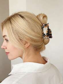 Kẹp tóc hình mèo tam thể dễ thương bằng axetat, kẹp tóc hình mèo con hoạt hình cỡ lớn dành cho tóc dày, phụ kiện tóc Kawaii ngọt ngào phong cách Y2K dành cho phụ nữ và bé gái, món quà hoàn hảo cho người yêu mèo, kẹp tóc hình móng vuốt mùa hè, kẹp tóc du lịch. - Nhiều màu - Xem 3