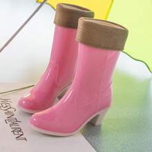 Women Rain Footwear - High Heels, Yellow (no Cotton) - View 11