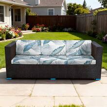 1 pièce Housse de coussin de jardin élastique S/M/L, convient pour le remplacement de la housse de coussin de canapé d'extérieur, la housse de canapé d'extérieur, la housse de canapé de patio, lavable en machine - Le magicien du vert - Voir 2