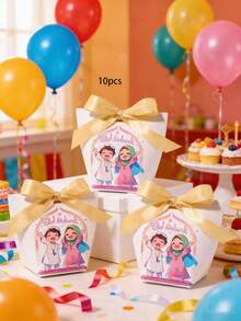 10pcs/Pack Eid Al-Adha, Eid Mubarak Party Favor Gift Candy Paper Boxes, Cute Lamb Design Small Treat Boxes - View 20