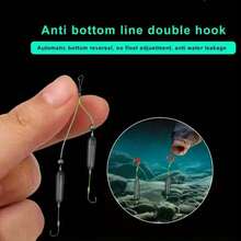 5pcs/Set Reverse Bottom Line Double Hook Carp Fishing Rig, Upgraded Buoyancy Tube, Lure Modification Fishing Rig, Bass Fishing Hook, Sea Fishing Hook - Multicolor - View 6