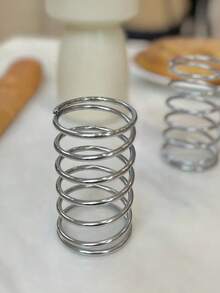 Soporte para cepillo de dientes de acero inoxidable, accesorios de baño de metal, estante de almacenamiento para pasta de dientes y brochas de maquillaje, decoración del hogar - Plateado - Ver 6