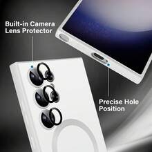 1个奶油白陶瓷液态硅胶亲肤磨砂防指纹强磁环兼容无线充电保护壳，防滑防尘防震，适用于三星Galaxy S26 Ultra/S26 Plus/S26/S26 Edge/S26 Pro/S25 Ultra/S25 Plus/S25/S25 Edge/S25 FE/S24 Ultra/S24 Plus/S24/S23 Ultra/S23 Plus/S23/S23 FE/S22 Ultra/S22 Plus/S22/S21 Ultra/S21 Plus/S21/S20 Ultra/S20 Plus/S20/S20 FE/A57/A37/A17/A07/A56/A36/A26/A55/A35/A25/A15/A24/A34/A14/A16/A06/A05 - 白色 - 查看 6