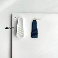 不对称造型粘土切割模具耳环制作工具，DIY手工珠宝微型切割器，粘土模具，极简压花工具，高精度聚合物粘土或橡皮泥模具 - 白色 - 查看 9