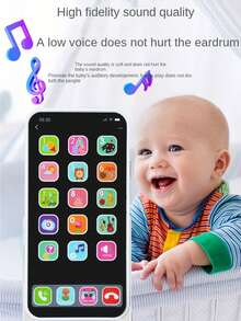 Teléfono de juguete realista para niños con luces y música, educativo, regalo de cumpleaños (Baterías no incluidas) - Multicolor - Ver 2