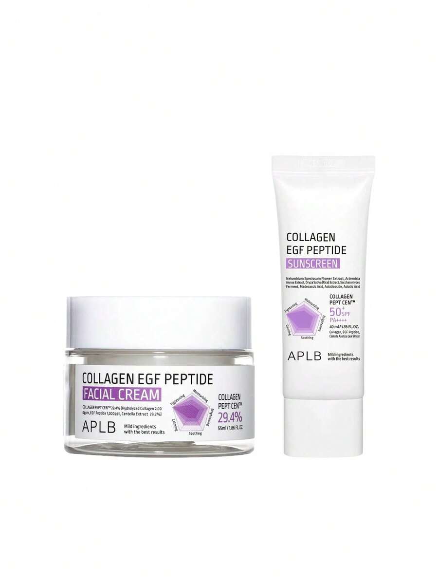 APLB [Bundle] Collagen EGF Peptide Facial Cream 55 Ml + Sunscreen SPF50+ PA++++ 40 Ml - Collagen EGF Peptide - View 1