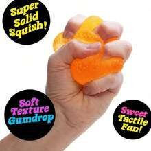 2026 New Color Squeeze Soft Candy - Stress Relief Toy, Squeeze Sensory Toy, , Suitable For Birthday/Party Gifts,Squishies Anxiety Stress Relief, Ice Squishy Stress Cube Malt Sugar Balls, Anxiety Relief, Sock Stuffing, Classroom Rewards(Orange) - 橘色 - 查看 3