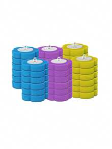 Bộ cọ vệ sinh nhà vệ sinh mới, kiểu dáng sọc, đầu cọ có thể thay thế, 3 đầu cọ màu khác nhau có hương thơm, kèm hộp đựng, thích hợp để vệ sinh bồn cầu, bồn tắm, bồn rửa mặt, sàn nhà. - Nhiều màu - Xem 19