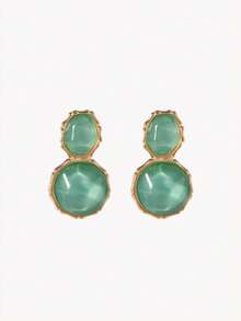 Hoa tai nhựa thả - màu xanh lá - Xem 7