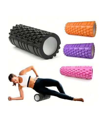 1 pieza Rodillo de espuma EVA hueco Columna de yoga Rodillo de relajación muscular Suministros de yoga, fitness y pilates