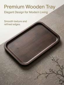 1个竹制托盘、水果托盘、木制甜点托盘、木制咖啡牛奶小吃托盘、蛋糕托盘、奶酪托盘、木制茶托盘、面包托盘、早餐托盘 - 紫紅色 - 查看 7